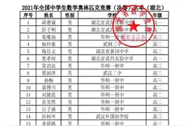 2021全国中学生数学奥赛决赛名单公布，湖北省共40人，华师一20人图片