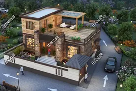 农村房就该这样盖，14×15米户型有院有露台，3室2厅格局讲究实用图片