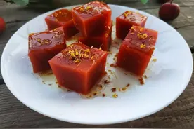传统小零食，酸酸甜甜山楂糕，开胃消食，自己做得更健康图片
