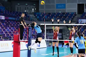 女排全锦赛天津3比1上海，主攻年轻狂砍34分图片