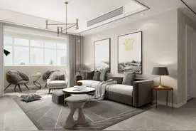 烟台装修｜100㎡现代复式空间，至简纯粹，灰调的敞亮大气之居图片