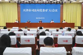 天津市司法局召开党委（扩大）会议对建党100周年安保维稳工作进行再动员再部署图片
