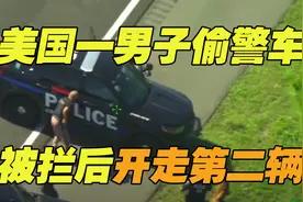 现场！美国男子偷警车被截停 又当着警察面开走了第二辆图片
