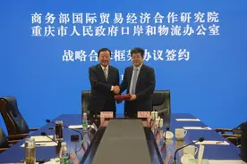 重庆市人民政府口岸和物流办公室与商务部研究院签订战略合作协议图片
