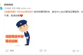 持续更新！地铁郑州东站、奥体中心站等也已暂停运营服务图片