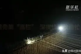 电力工人化身“蜘蛛侠”，为鄂州花湖机场降高项目线路迁改而忙碌图片