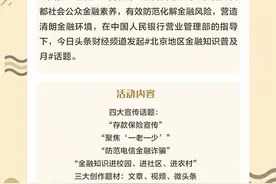 头条财经联合央行营管部开展“北京地区金融知识普及月”征集活动图片