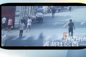 监控拍下揪心一幕！幼童斑马线上遭遇意外，父母当时在做这件事图片