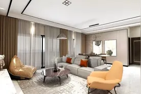 140m²四室意式极简风，开放式+亮色系搭配，打造高品位居所图片