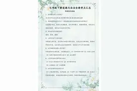 七年级下册：道德与法治全册考点汇总！考前必备，务必打印收藏好图片