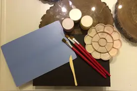 儿童创意美术：吹塑纸拓印画--城堡图片