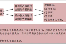 直接前方与后外侧入路进行全髋关节置换患者早期的步态变化图片