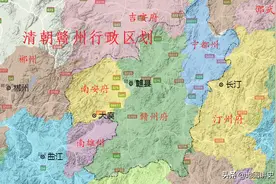 江西赣州行政区划史，于都赣县同朝置，西四县自成一体图片