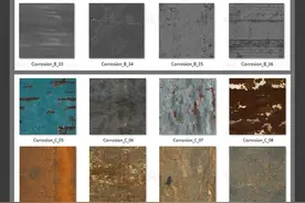 3D贴图：1300张全球顶级高质量国外金属纹理贴图，建模贴图必备图片