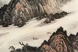 名家山水画《祁连山》欣赏图片