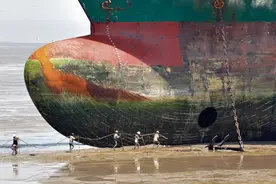 海上巨人们的坟场，恍如失落世界的印度阿朗图片