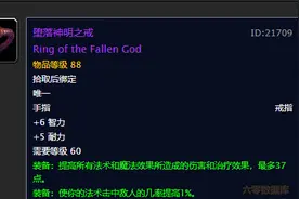 比T3戒指更实用！堕落神明之戒，魔兽世界怀旧服最强法系DPS戒指图片