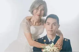24岁小伙和85岁老人的“婚纱照”，走红全网，背后故事却让人感动图片
