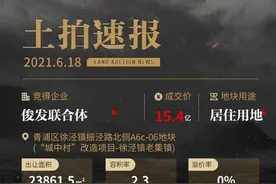 云南房企登陆上海滩，俊发联合体虹桥核心区再摘地图片
