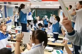 陕西一中学喊叫式早读，被网友调侃“群魔乱舞”，学校：效率很高图片