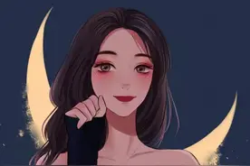 头像设计，高冷女生微信头像，你是我的月亮女神！图片