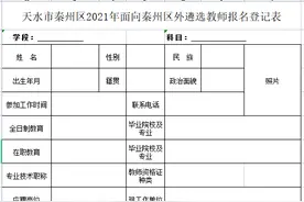 天水市秦州区面向秦州区外遴选中小学教师公告图片