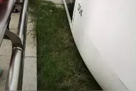危险！小男孩骑滑板车过马路，和光谷有轨电车撞上了​！​图片