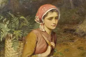 古典油画，农家美女（一）图片