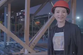 央视一姐董卿跑工地监工，46岁依旧美丽，却因戴错安全帽被指责图片