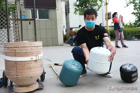 老人陀螺队、煤气罐也能玩，吃啥啥香，身体棒图片