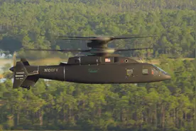 SB-1共轴复合推进直升机的飞行速度达到230节航速图片
