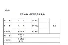 莒县森林消防专职队员招录简章图片