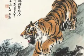 他画老虎不如老鼠，为何被誉为经典画虎图？专家：看老虎那眼神图片