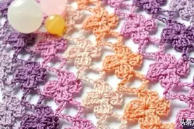 这样编织的梅花一线连，不用断线很漂亮图片