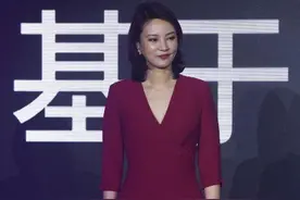 43岁刘芳菲近照曝光，裹身红裙身段迷人，脸部发福也挡不住高级图片