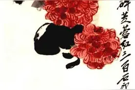 齐白石画《芙蓉小鱼》，齐白石传人-汤发周说，他以水墨写意表现图片
