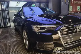 奥迪A6L氛围灯亮起来，真的很漂亮图片