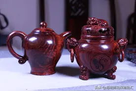 海南黄花梨一木两器——文玩雅器图片