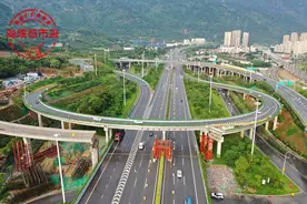 福州新店园中互通首条上跨三环匝道将合龙图片