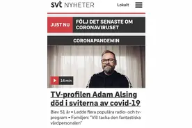 瑞典主持人Adam因新冠离世，消息一出震惊粉丝，3月还说再回归图片