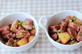 冬瓜红烧肉，茼蒿煮肉片，猪肝烧豆腐，中翅烧烤麸的做法图片