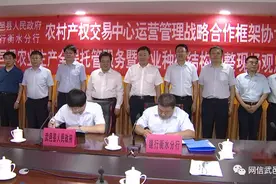 武邑县举行县政府与建行衡水分行关于《农村产权交易中心运营管理战略合作框架协议》签约仪式图片