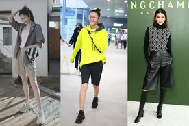 什么裤子流行？五分短裤很热门，简单大方又时尚，刘雯何穗都爱图片