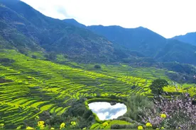 婺源·篁岭，这里粉黛瓦墙，就像是一幅泼墨的山水画图片