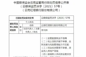 “七宗罪”！云南红塔银行被罚210万图片