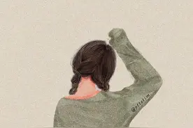 手绘女孩的背影~图片