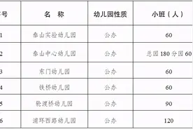 重磅！泰山街道2021年下辖公办集体园秋季小班招生啦~图片