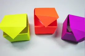 儿童手工折纸收纳盒，简单正方体小盒子的折法教程视频封面