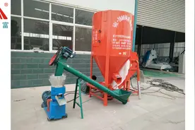 小型平模颗粒机试机加工现场图片