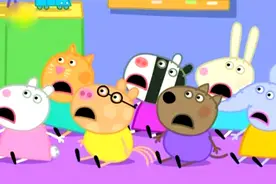 动画：小猪佩奇向同学们讲述小熊超市历险记图片